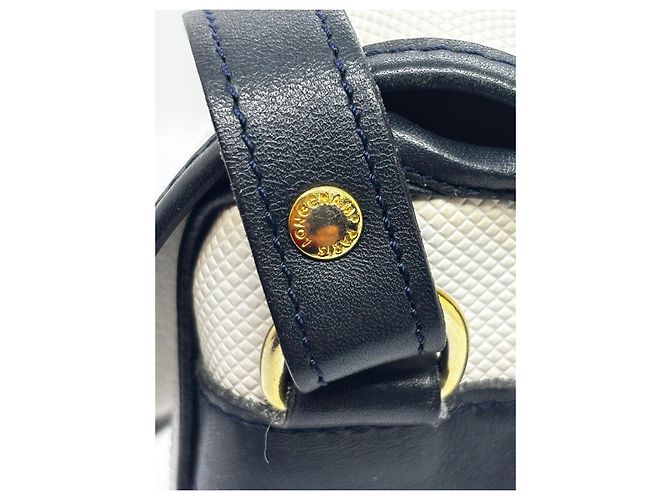 Borsa a tracolla Longchamp Paris Bianco Blu navy - vista 5
