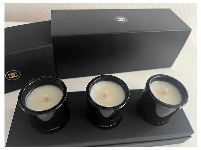 Chanel Conjunto de 3 Velas Perfumadas Preto - vista 2
