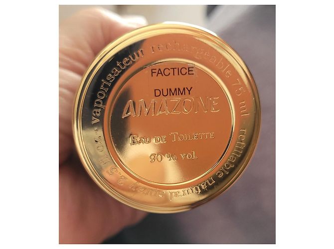 Estojo de perfume Hermès Amazone em couro marrom e metal dourado - vista 5