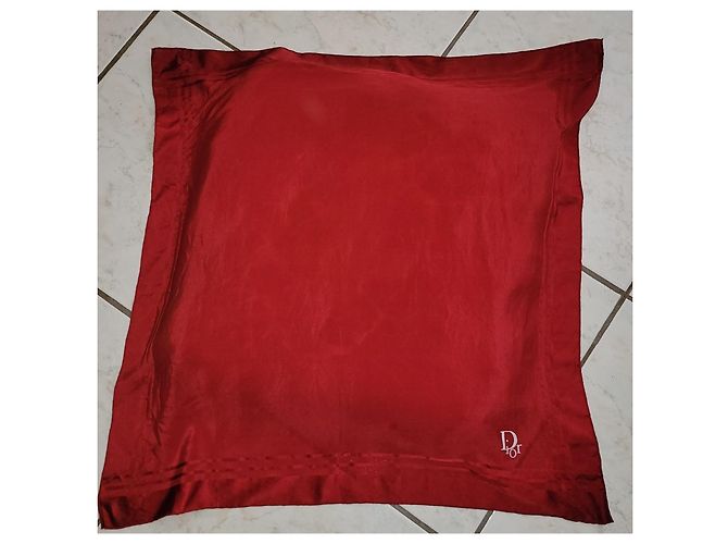 Foulard in seta rosso Dior - vista 2