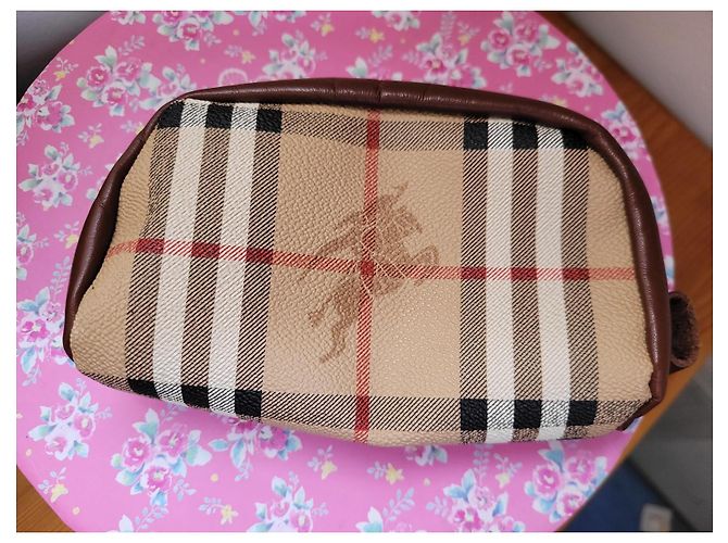 Pochette Burberry vintage Marrone Beige - vista 9
