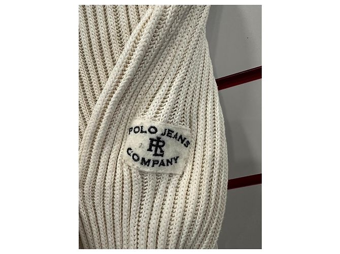 Polo Ralph Lauren Polo Jeans Co Ralph Lauren Rollkragenpullover aus ecru Baumwolle Roh - Ansicht 4