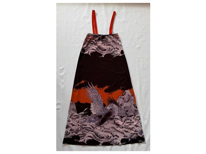 Jean Paul Gaultier Mesh-Set Hokusai Wave & Eagle Tattoo Negro Blanco Naranja Gris - vista 5