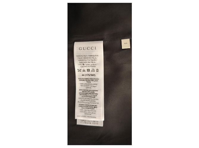 Abrigo Gucci de lana negra con botones dorados Negro - vista 5