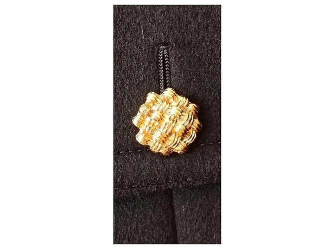 Abrigo Gucci de lana negra con botones dorados Negro - vista 8