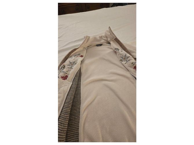 Autre Marque Giacca in pile CMP ricami floreali Bianco Multicolore Grigio - vista 4