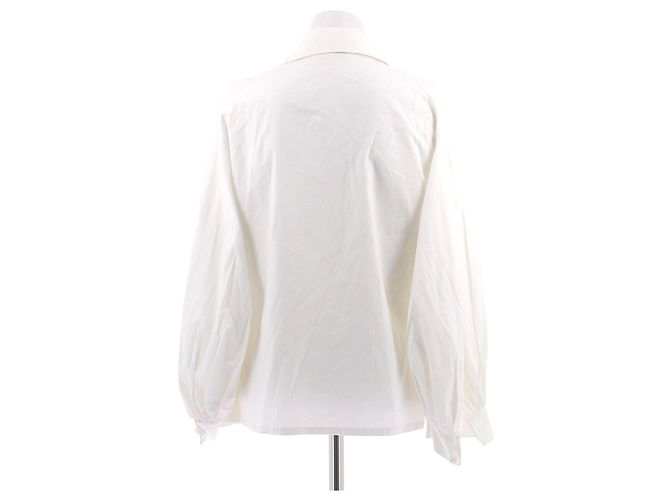 Top blanco de manga abullonada Christian Dior - vista 2
