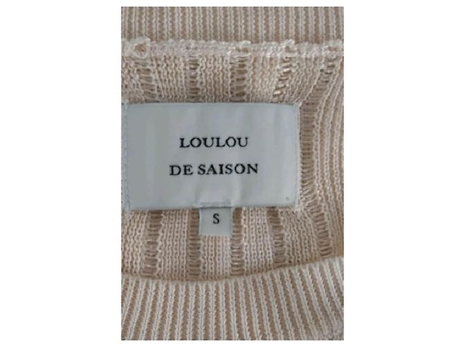 Autre Marque LOULOU DE SAISON Beiger Pullover aus Viskose gerade Schnitt - Ansicht 7