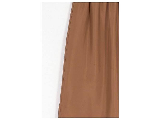 Autre Marque Falda de seda marrón LOULOU DE SAISON Castaño - vista 3