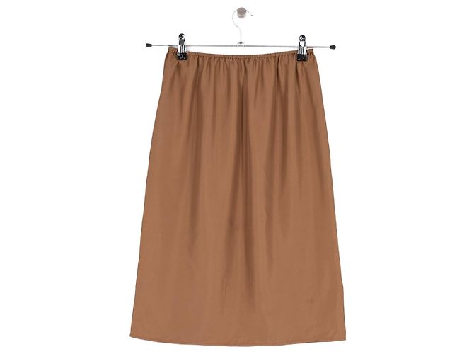 Autre Marque Falda de seda marrón LOULOU DE SAISON Castaño - vista 4