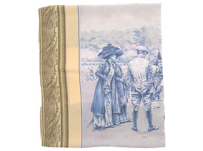Balenciaga Foulard con stampa pittura Blu - vista 2