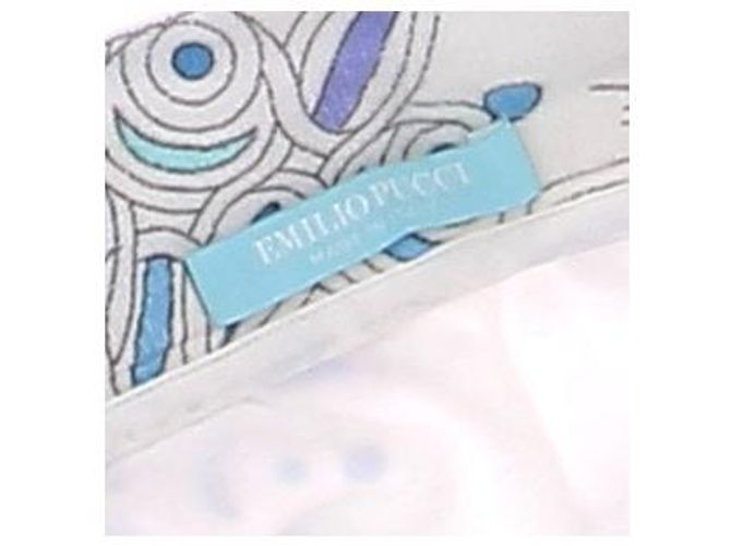 Minifalda de rizo estampada blanca Emilio Pucci Azul - vista 5