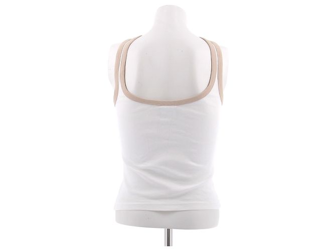 Courreges Top sem mangas branco - vista 2