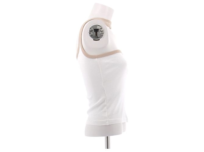 Courreges Top sem mangas branco - vista 3