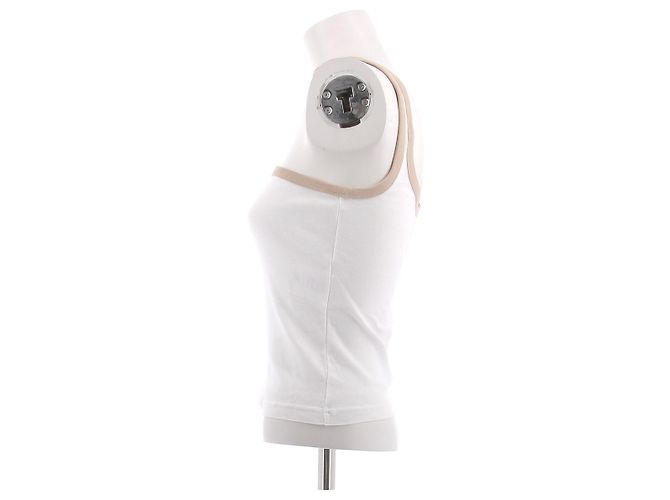 Courreges Top sem mangas branco - vista 4