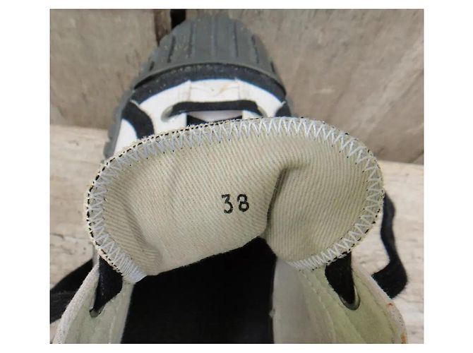 Sneakers basse ADIEU Paris in tela bianca e nera Nero Bianco - vista 5