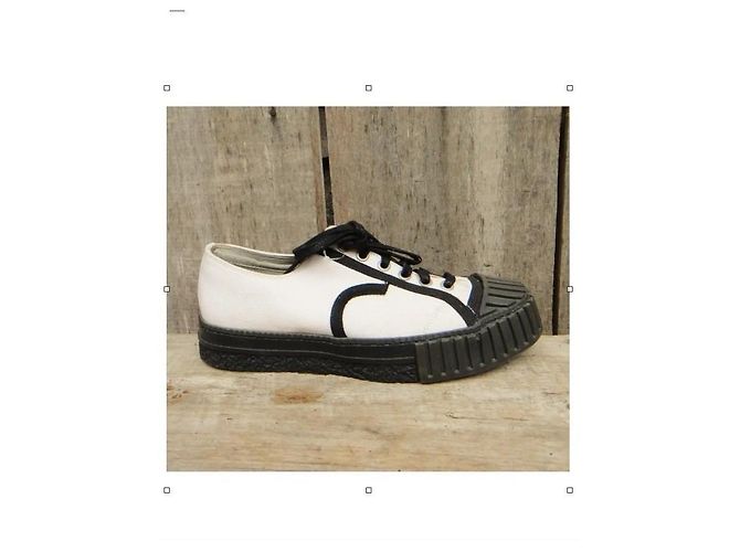 Sneakers basse ADIEU Paris in tela bianca e nera Nero Bianco - vista 8