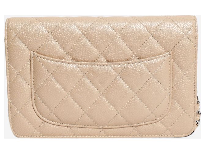 Chanel Neutral 2014 caviar Wallet on Chain - view 3