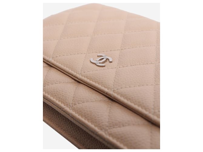 Chanel Neutral 2014 caviar Wallet on Chain - view 4