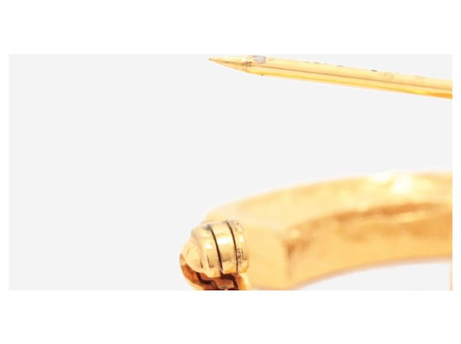 Chanel Goldene CC-Brosche mit Strass - Ansicht 3
