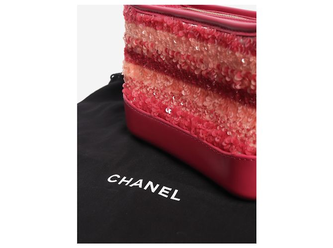 Chanel Borsa Gabrielle piccola con paillettes rosa 2017 - vista 10