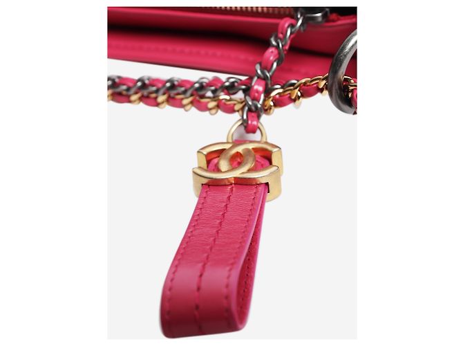 Chanel Borsa Gabrielle piccola con paillettes rosa 2017 - vista 7