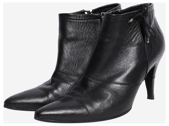 Chanel Botines de cuero negro - talla EU 41 - vista 2
