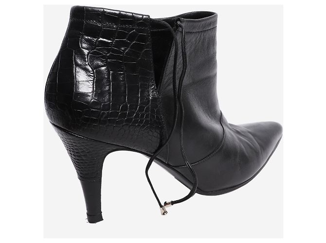 Chanel Botines de cuero negro - talla EU 41 - vista 5
