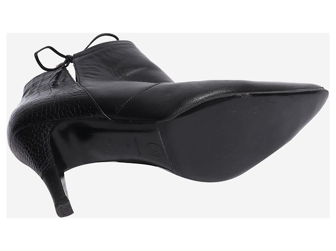 Chanel Botines de cuero negro - talla EU 41 - vista 6