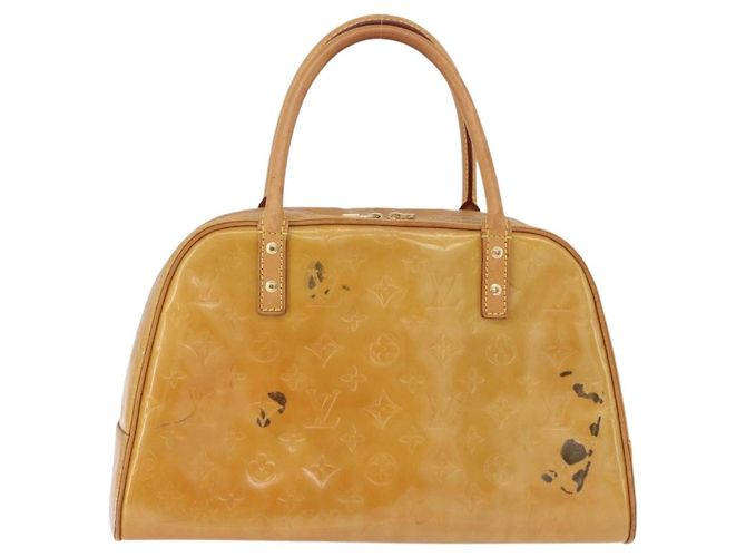 LOUIS VUITTON Monogram Vernis Tompkins Square Hand Bag Beige M91149 - vista 2