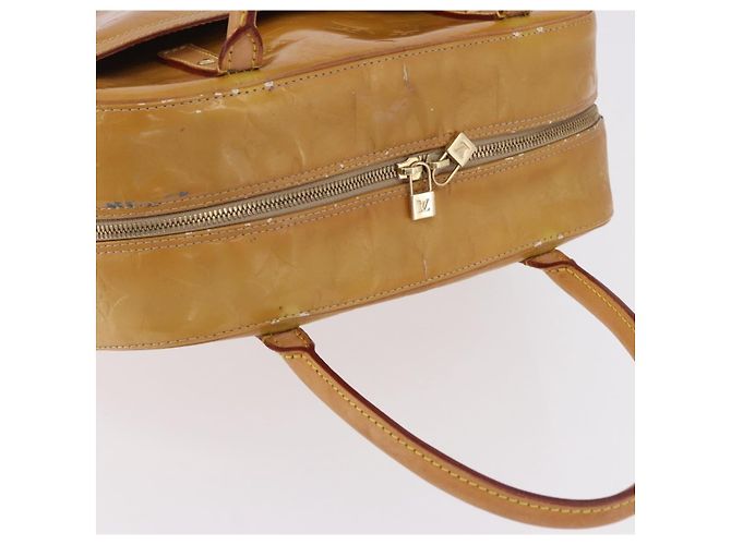 LOUIS VUITTON Monogram Vernis Tompkins Square Hand Bag Beige M91149 - vista 7