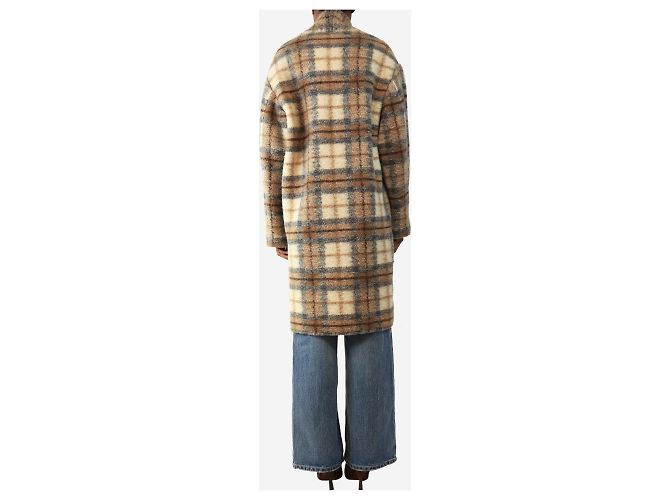 Isabel Marant Etoile Beige check wool-blend coat - size UK 6 - Ansicht 2