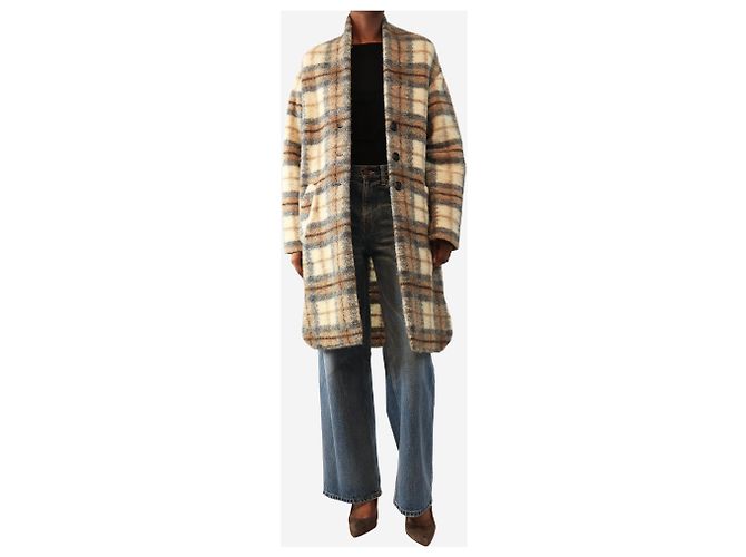 Isabel Marant Etoile Beige check wool-blend coat - size UK 6 - Ansicht 3
