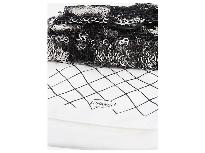 Chanel Borsa Classic Single Flap di paillettes Argento 2020 - vista 9