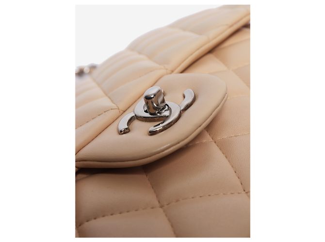Chanel Borsa classic single flap 2009 beige - vista 7