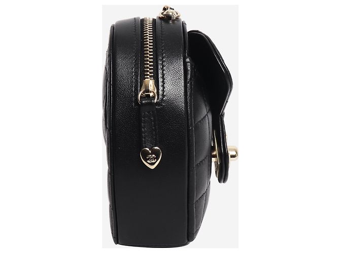 Chanel Bolso corazón 2021 de piel de cordero negro - vista 5
