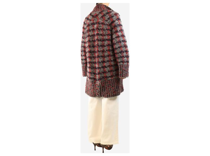 Chanel Grey chunky wool-blend coat - size UK 8 - view 2