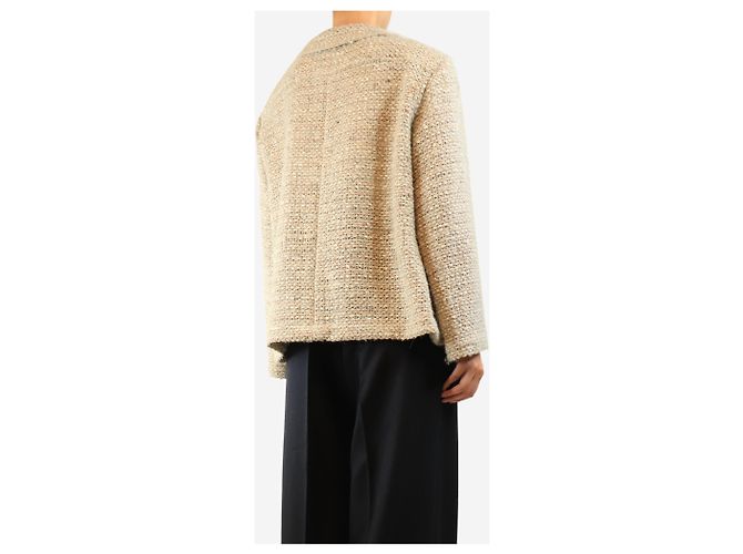 Chanel Tweed-Jacke in Neutral - size UK 20 - Ansicht 2