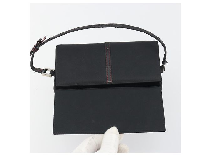 Christian Dior Hand Bag Nylon Black Silver - vista 16