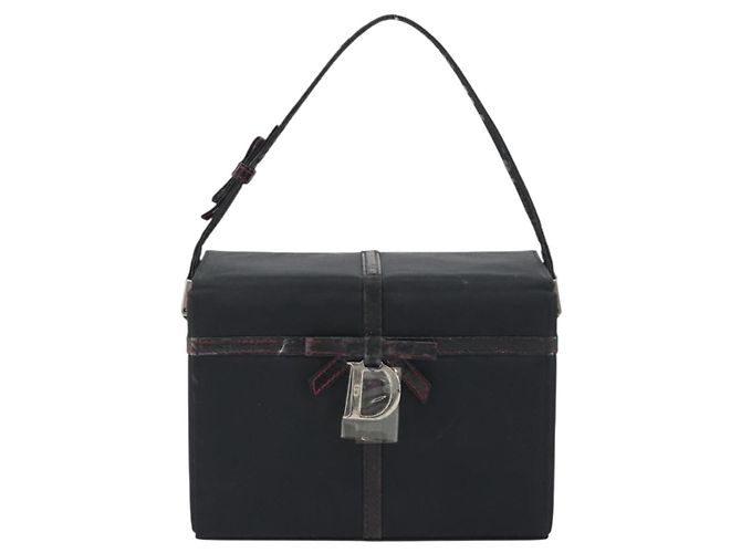Christian Dior Hand Bag Nylon Black Silver - vista 2
