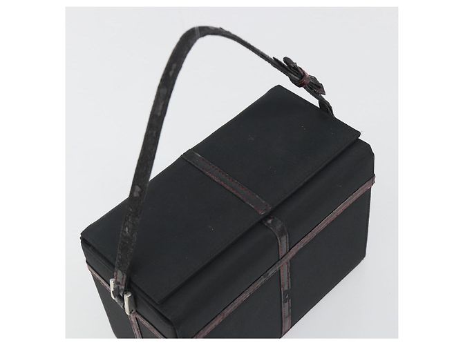 Christian Dior Hand Bag Nylon Black Silver - vista 6