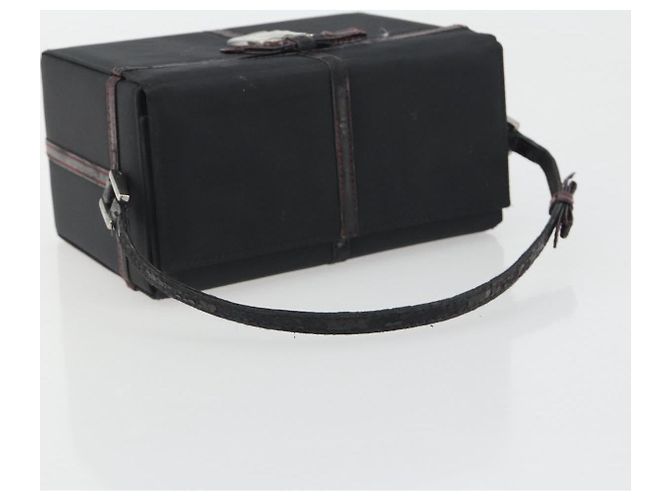 Christian Dior Hand Bag Nylon Black Silver - vista 7