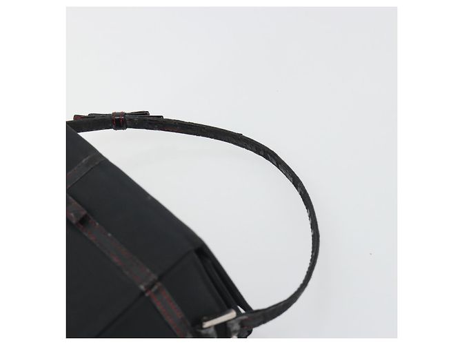 Christian Dior Hand Bag Nylon Black Silver - vista 8