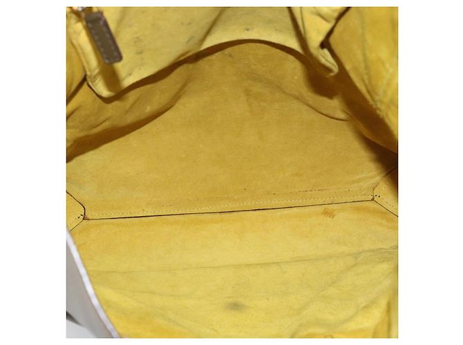 Céline CELINE Chain Tote Bag Leather Khaki Gold Tone - vista 14
