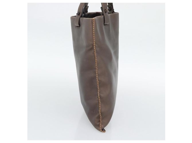 LOEWE Tote Bag Leather Bronze - vista 3