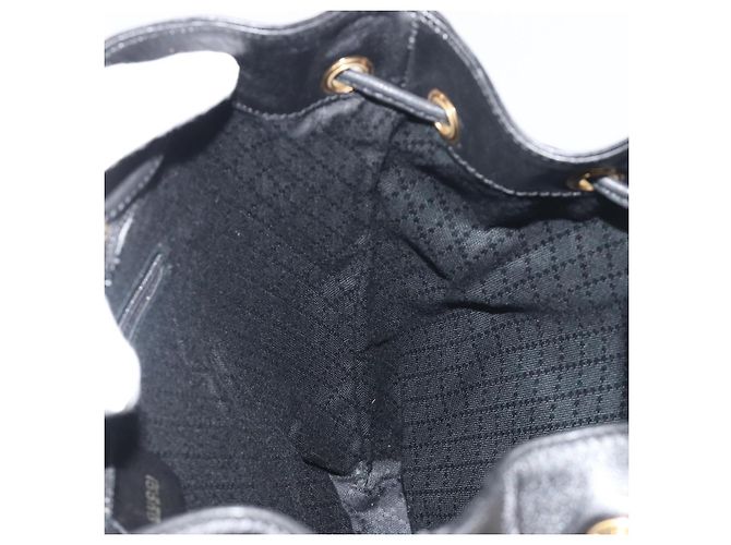 GUCCI Bamboo Backpack Leather Black Gold 003 2058 0016 - vista 22