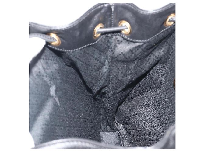 GUCCI Bamboo Backpack Leather Black Gold 003 2058 0016 - vista 23