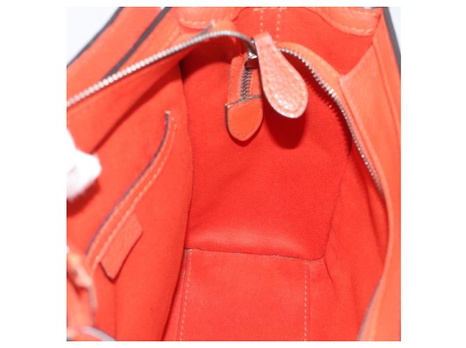 Céline CELINE Luggage Nano Shopper Hand Bag Leather 2way Orange Silver - vista 18