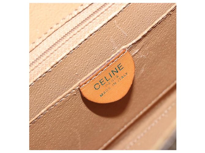 Céline CELINE Macadam Canvas Star ball Hand Bag PVC Leather Brown Gold - vista 16