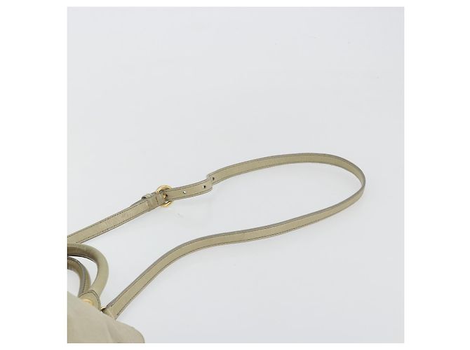 Miu Miu Hand Bag Leather 2way Beige Gold - vista 10